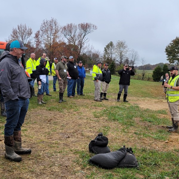 Environmental Manager Matt Powell discusses techniques to prevent debris from clogging injection wells at the Annual Muddy Water Blues event (7 November)