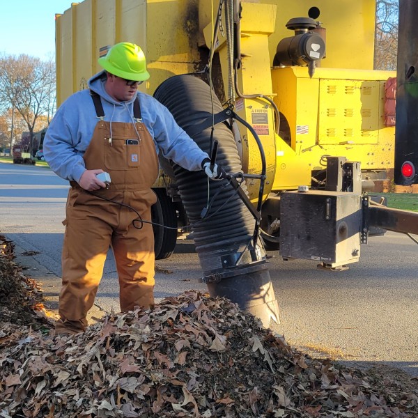 It may be cold outside, but our crews are still picking up leaves (5 December)