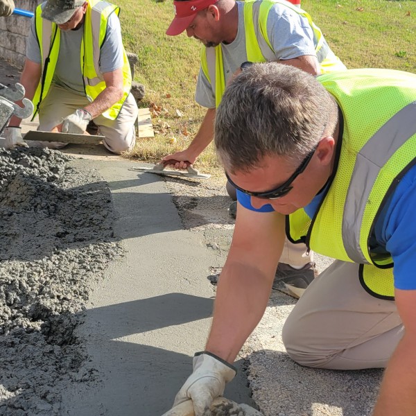 Our Cement Crew poured a new ADA ramp and entrance to the Atlanta Way Greenway (5 November)